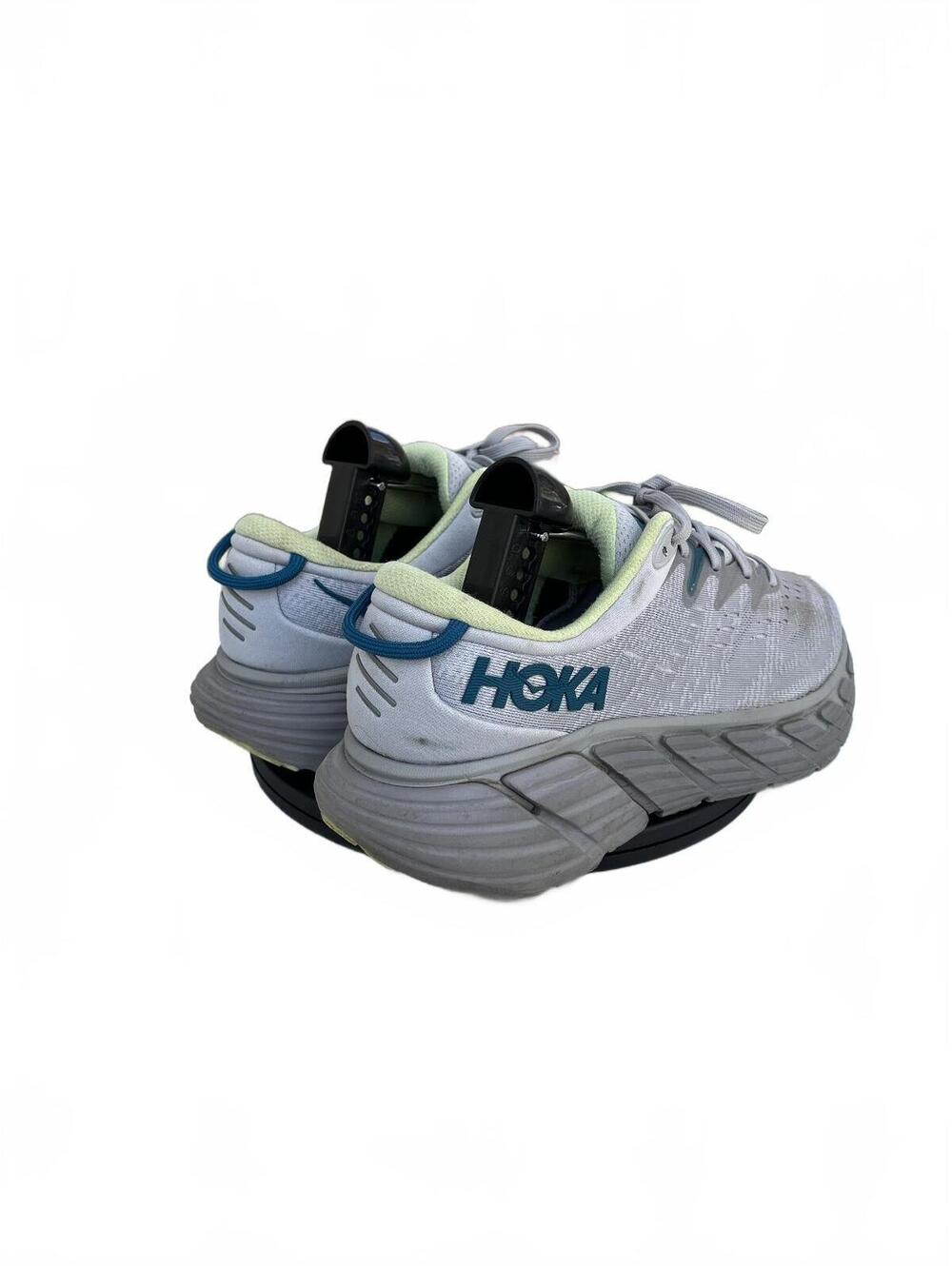 HOKA Men's Gray and Green Running Sneakers, Size 8, Lightweight and Cushioned - Picture 4 of 6